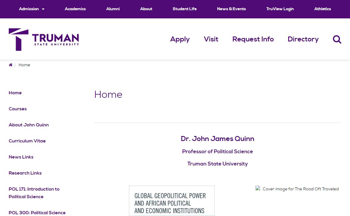 John Quinn – Truman Faculty Site