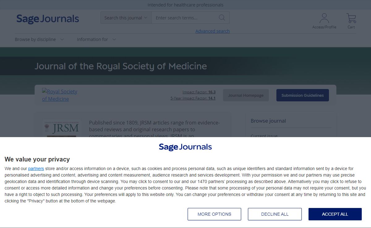 Journal of the Royal Society of Medicine: Sage Journals