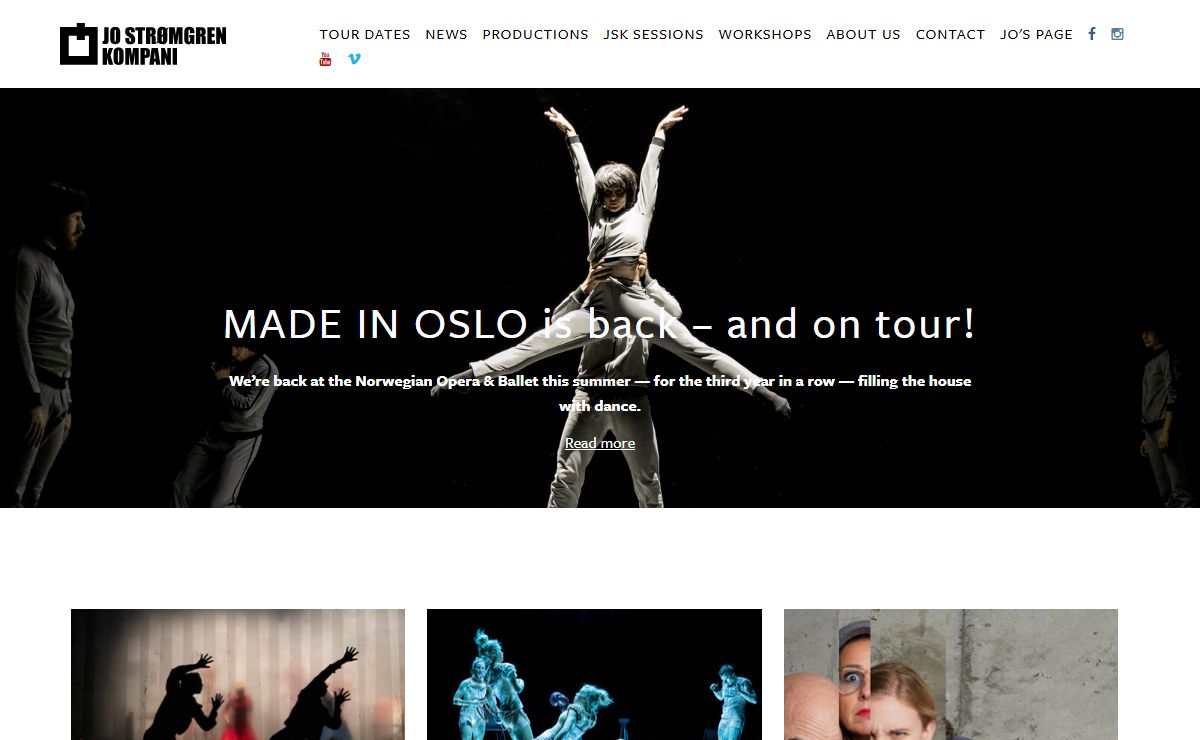 An independent nordic dance company based in Norway. - Jo Strømgren Kompani