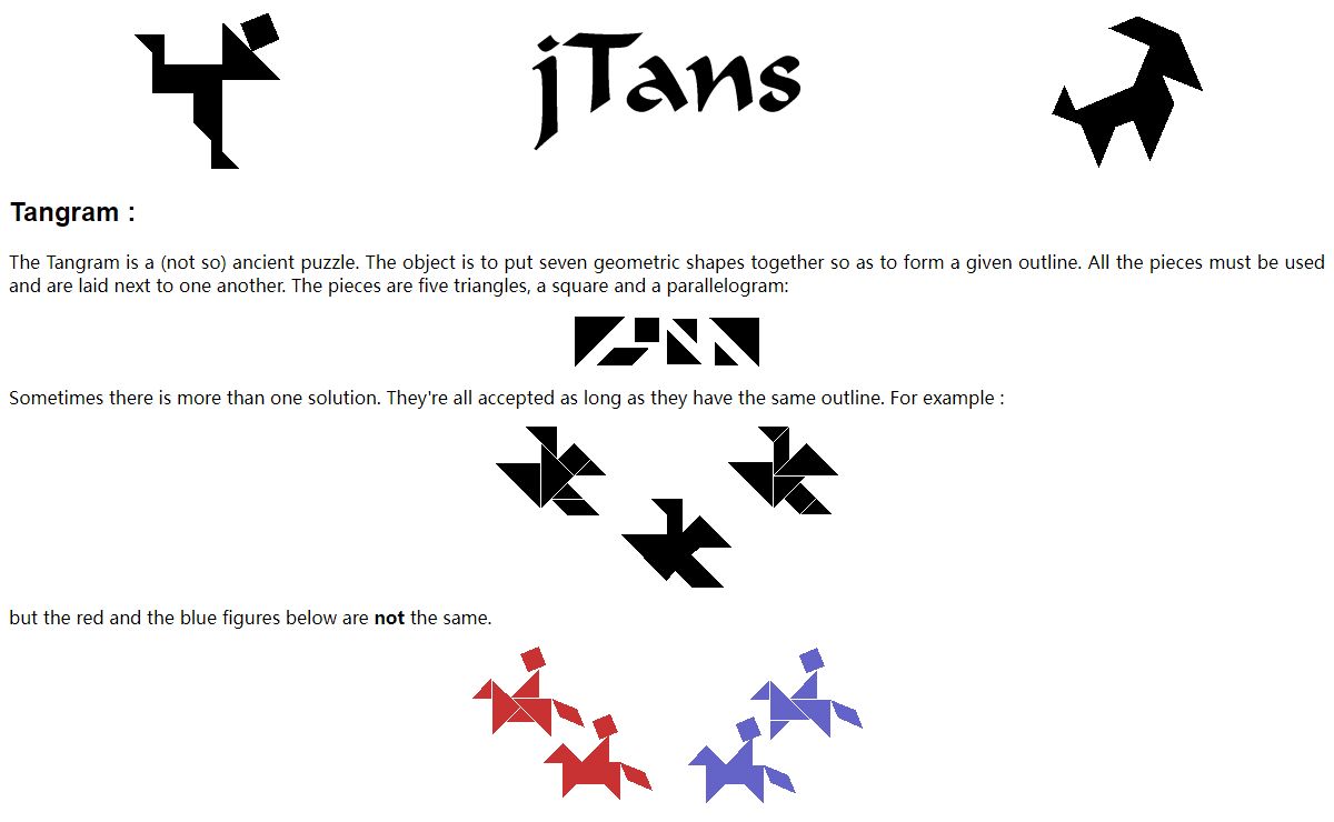 jTans, a Java Tangram puzzle.