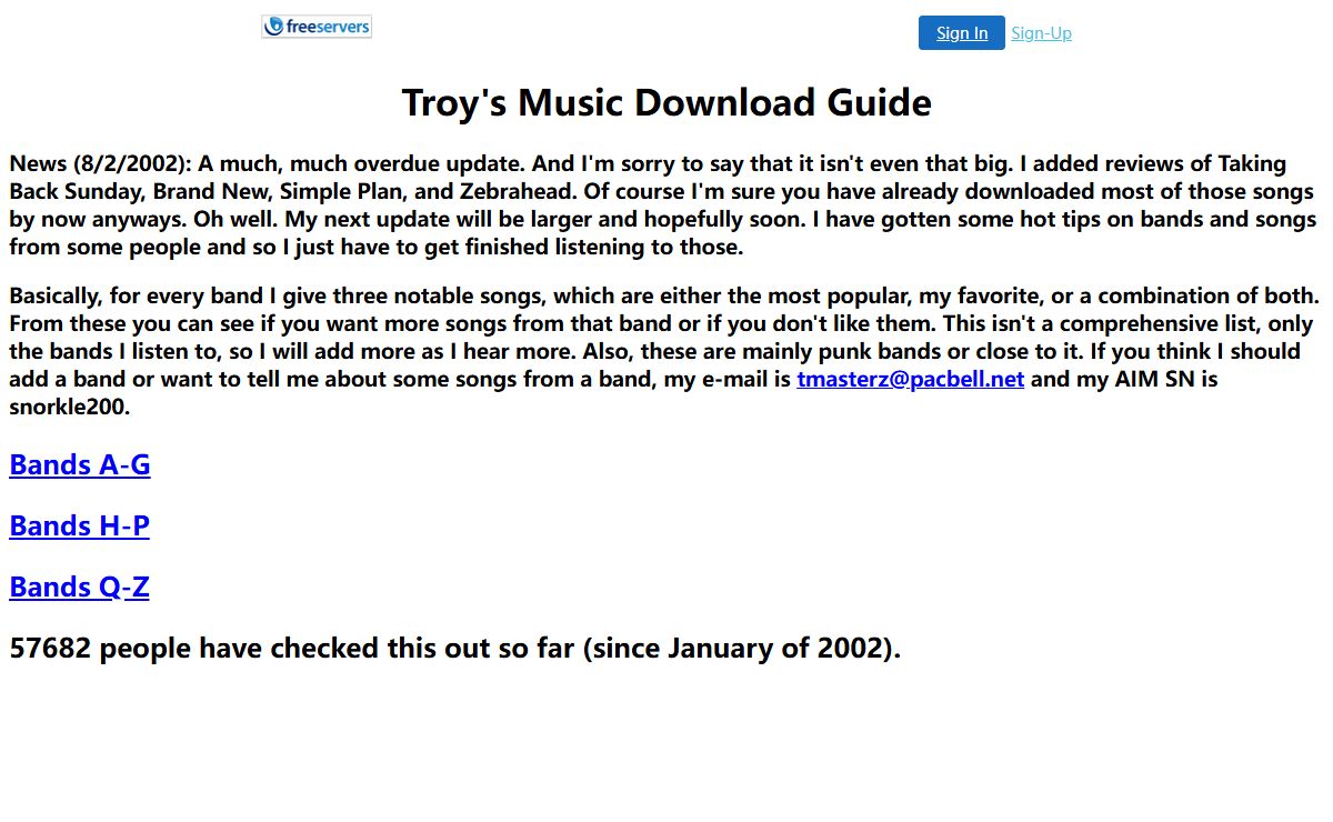 Troy's Music Download Guide
