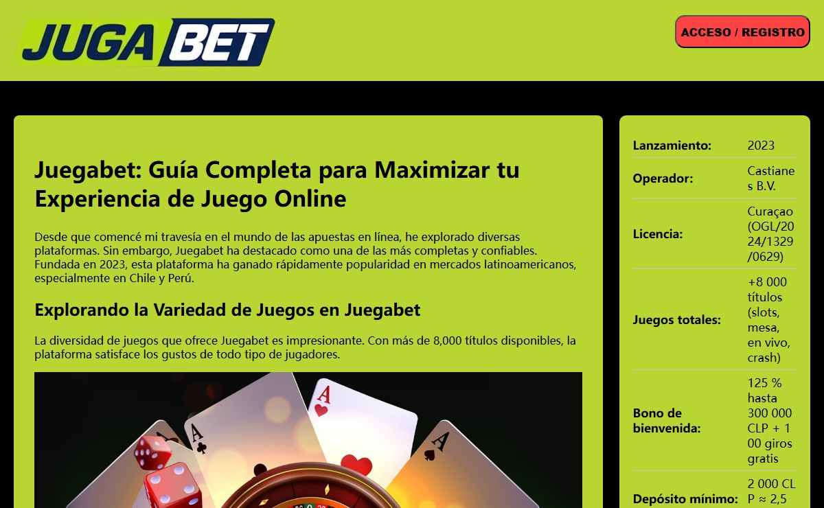 Juegabet: Guía Completa para Apostar en Línea con Seguridad y Bonificaciones