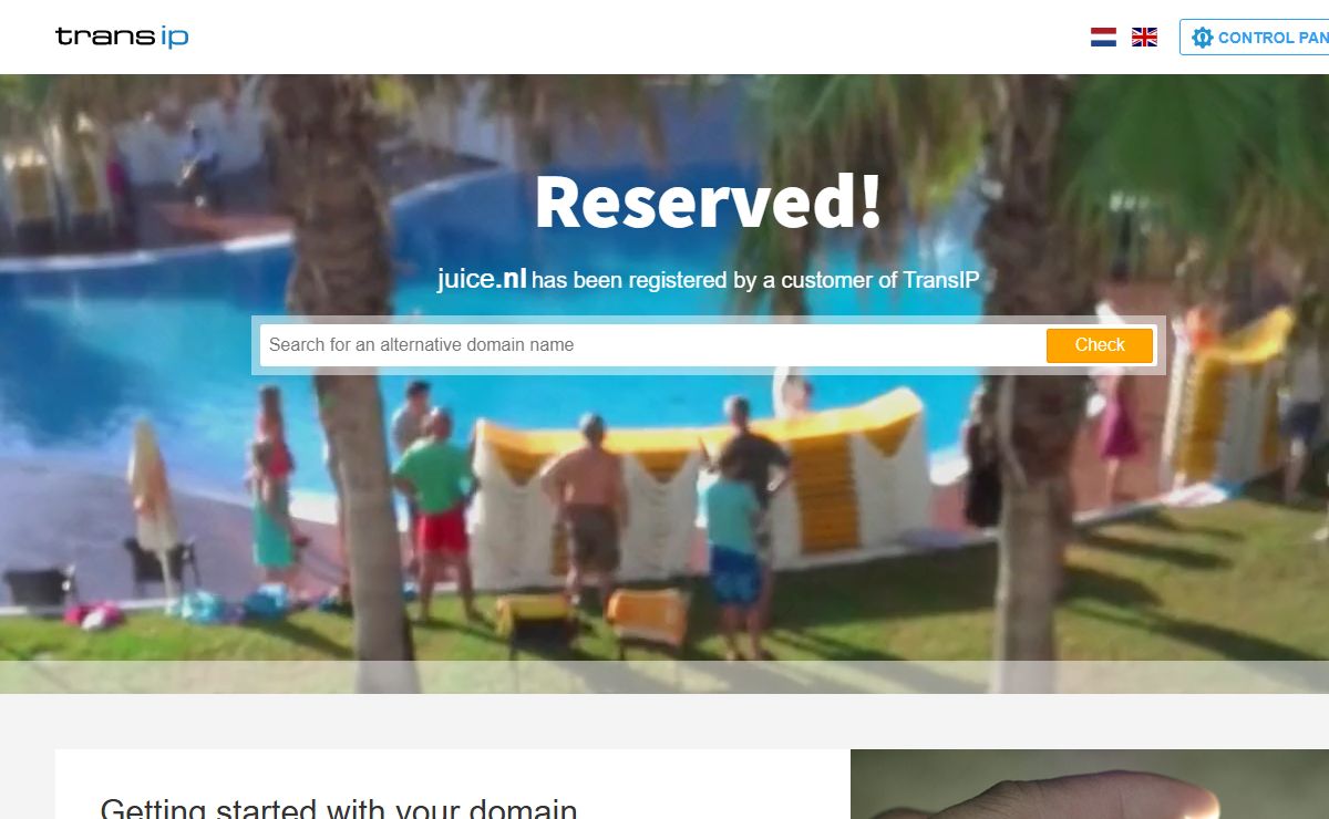 TransIP - Reserved domain