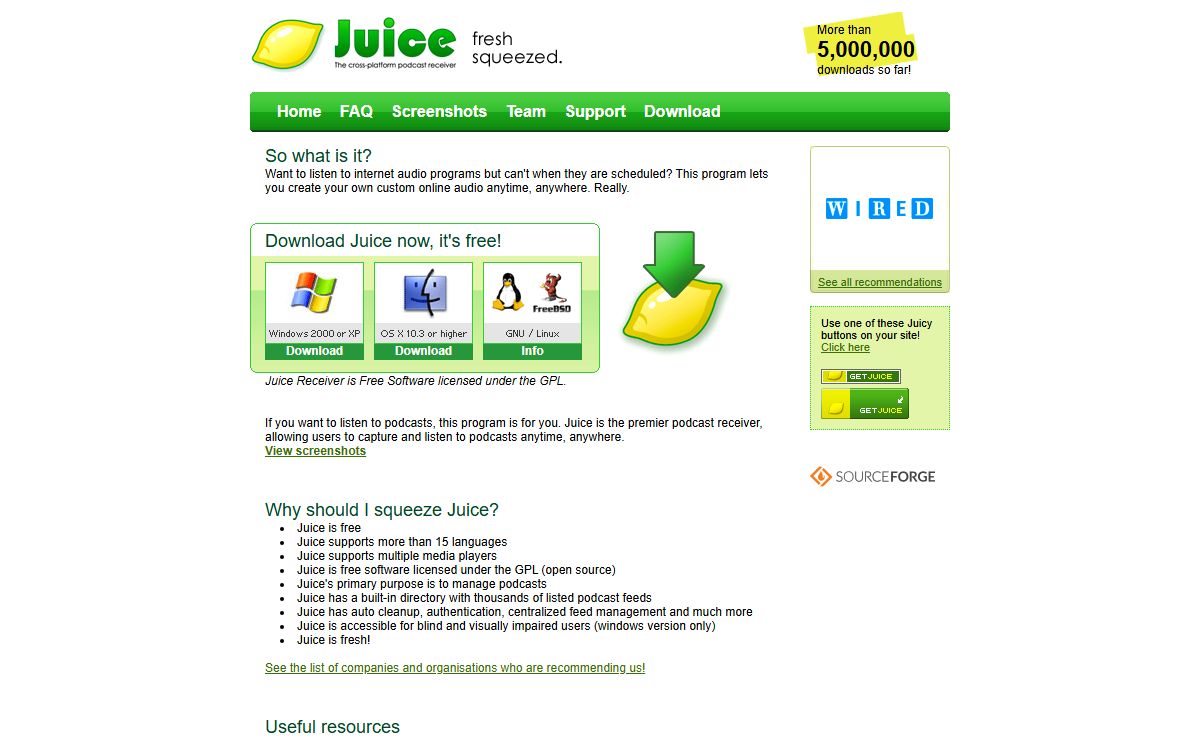 Juice, the cross-platform podcast receiver.