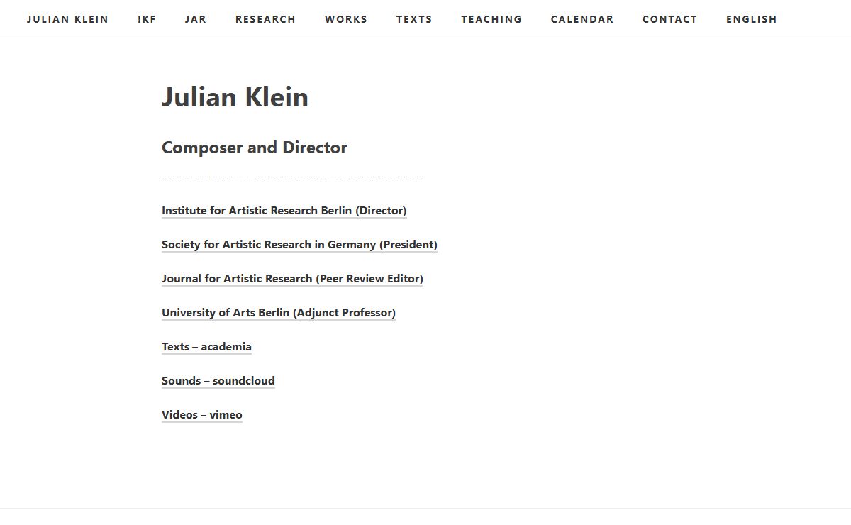 Julian Klein – Komponist und Regisseur