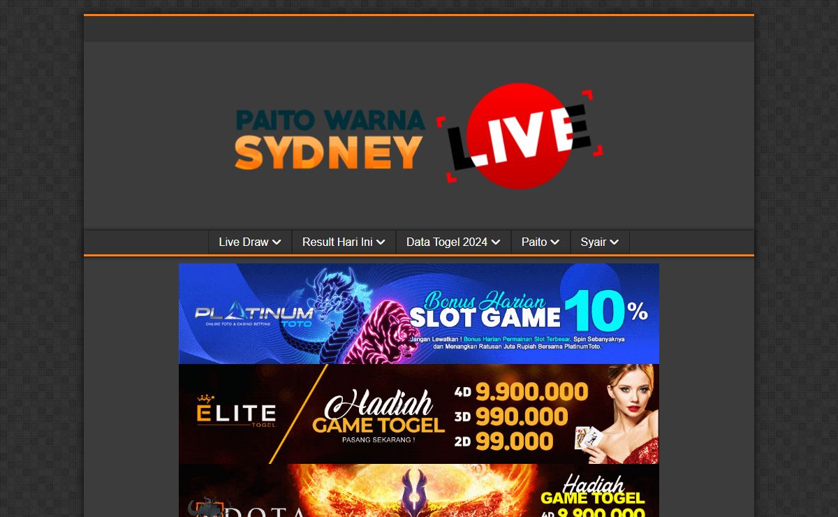Paito Warna Sydney Live - Data SDY 6D Hari Ini Terlengkap