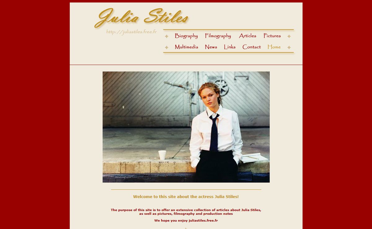 Julia Stiles - juliastiles.free.fr - Welcome to this site!
