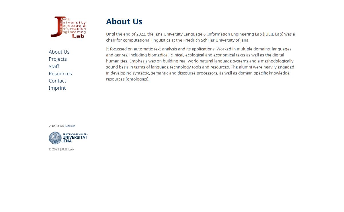 About Us | JULIE Lab