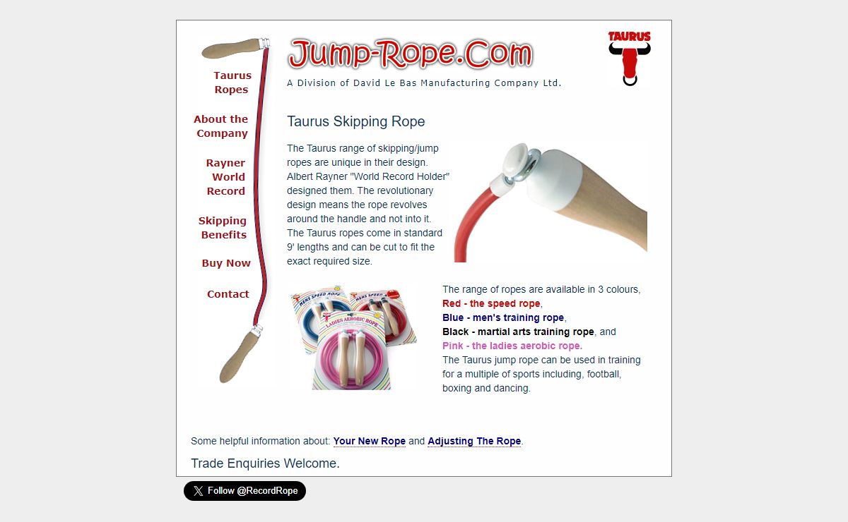 Jump-Rope.Com - Taurus Skipping Rope