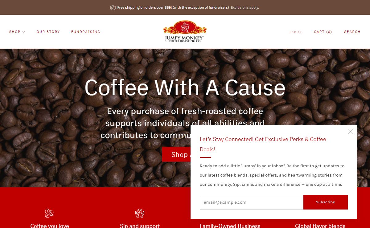 Jumpy Monkey® Coffee -With A Cause