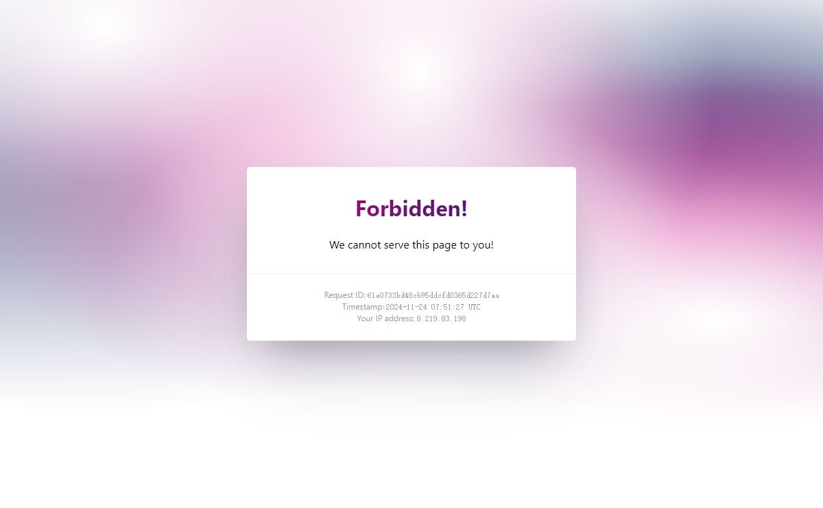 Forbidden!