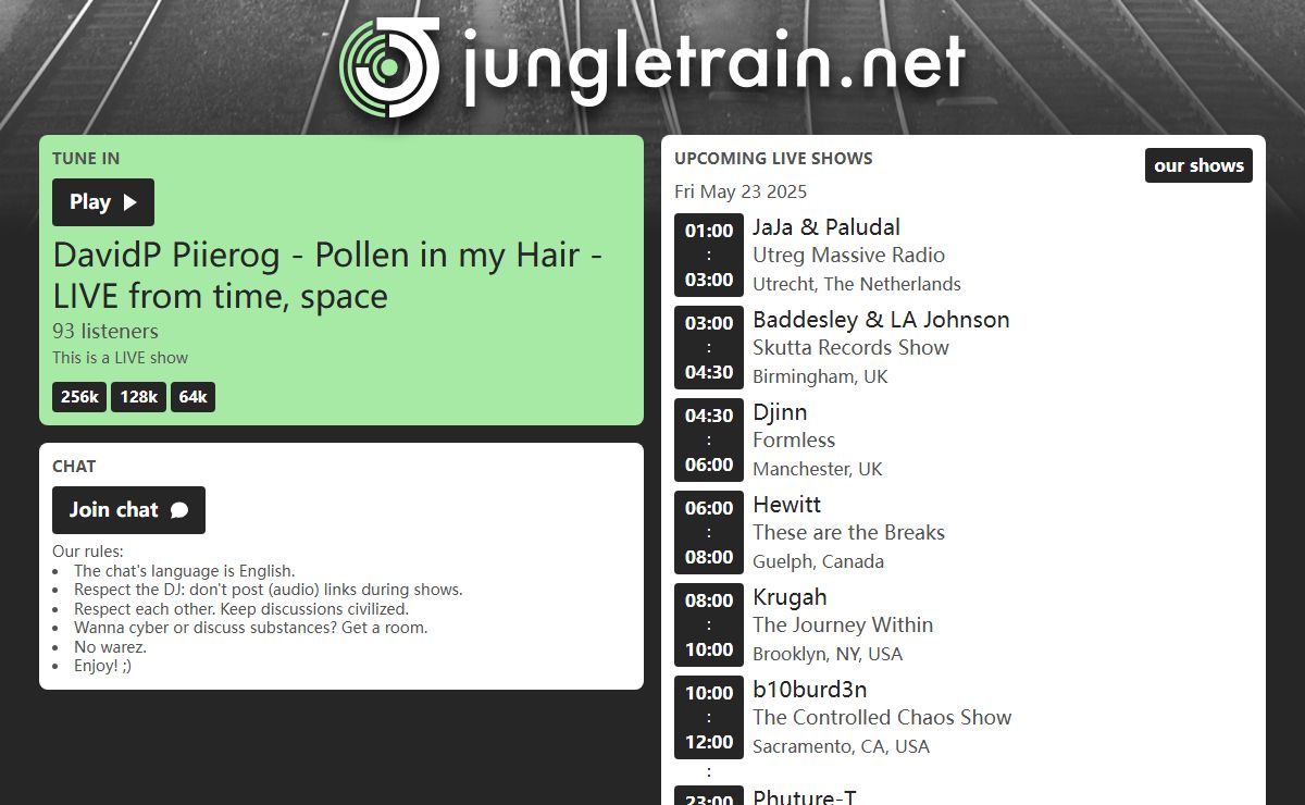 jungletrain.net - 24/7 jungle/drum & bass radio