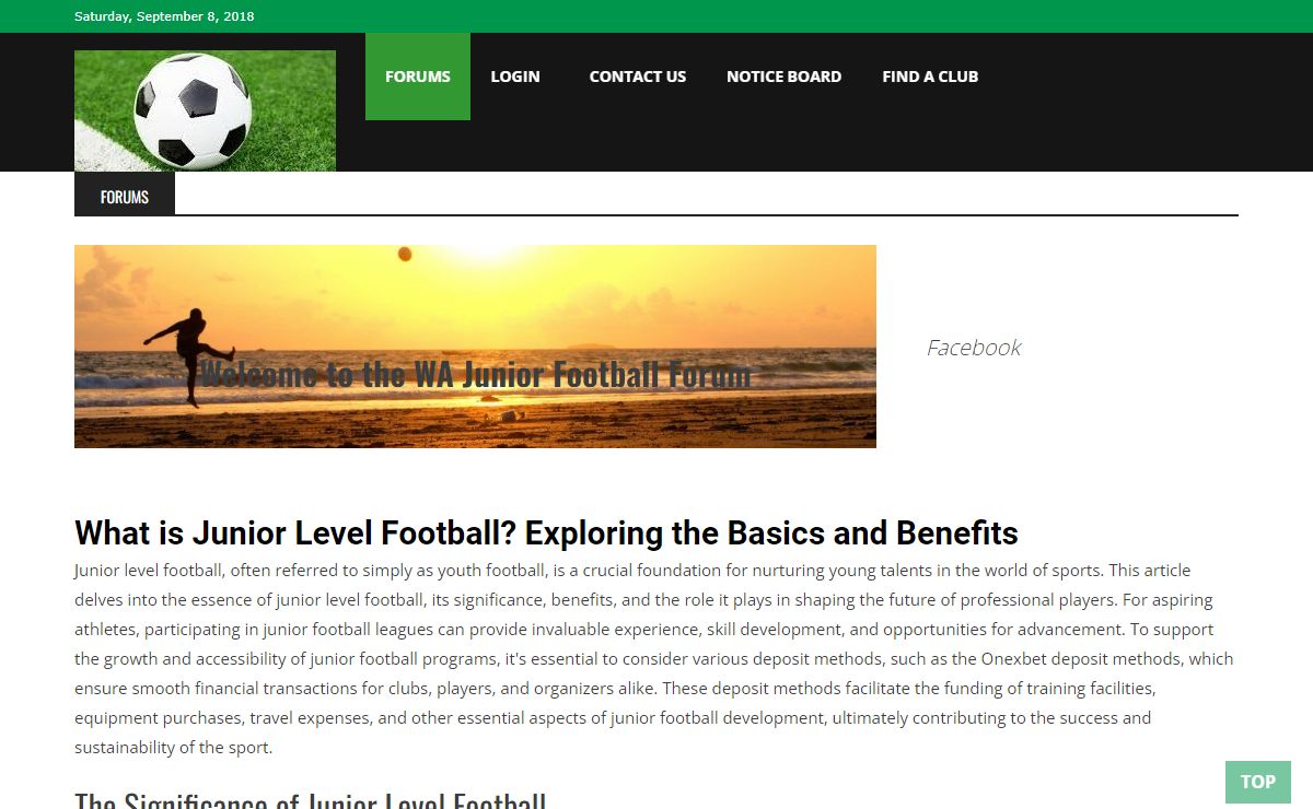 Junior Football Forum - Junior Football WA forum