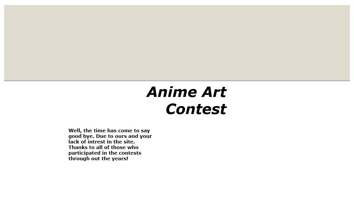 Anime Art Contest