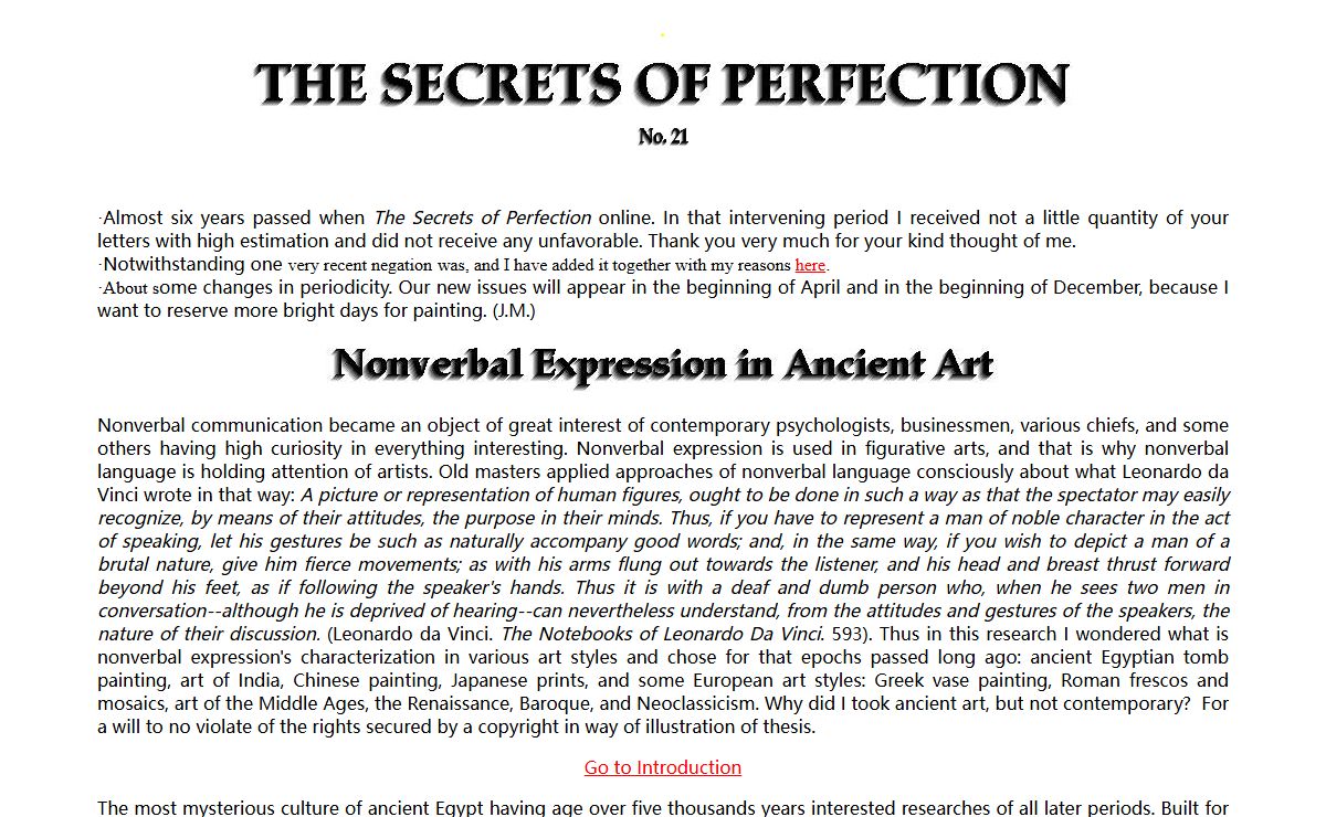 Some aspects of nonverbal expression in ancient art