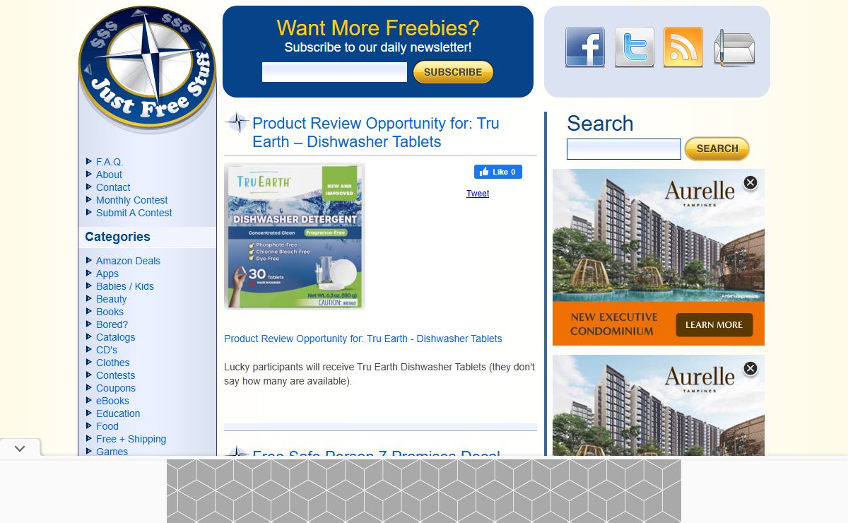 Just Free Stuff - Free Samples, Contests, and More!