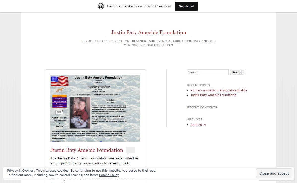 Justin Baty Amoebic Foundation | Devoted to the prevention, treatment and eventual cure of Primary Amoebic Meningoencephalitis or PAM