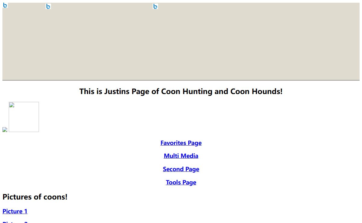 Justins Coon Hunting Page