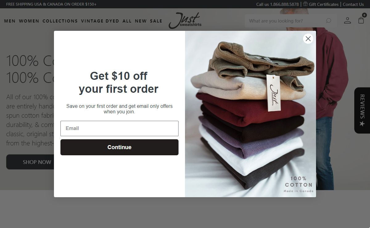 100% Cotton Sweatshirts for Men & Women
