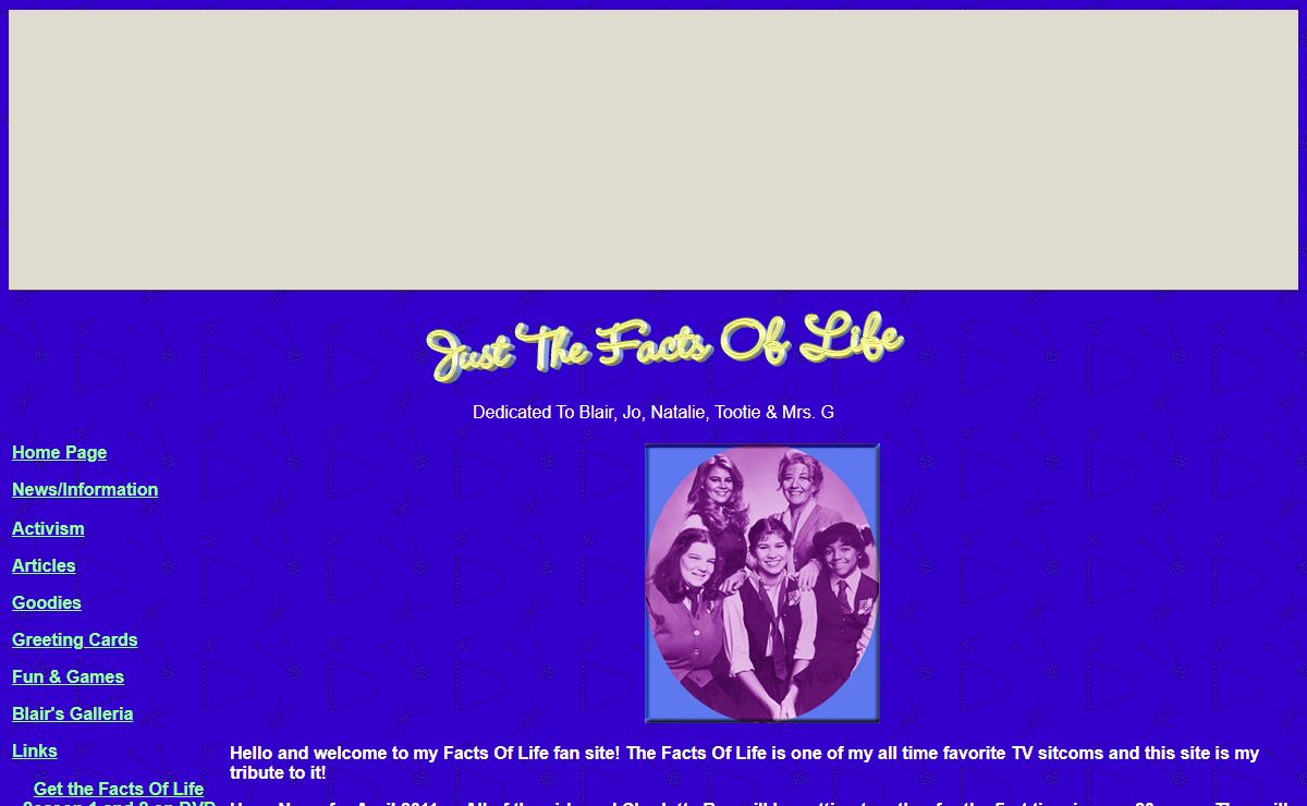 Just The Facts Of Life - 80's TV sitcom fan page