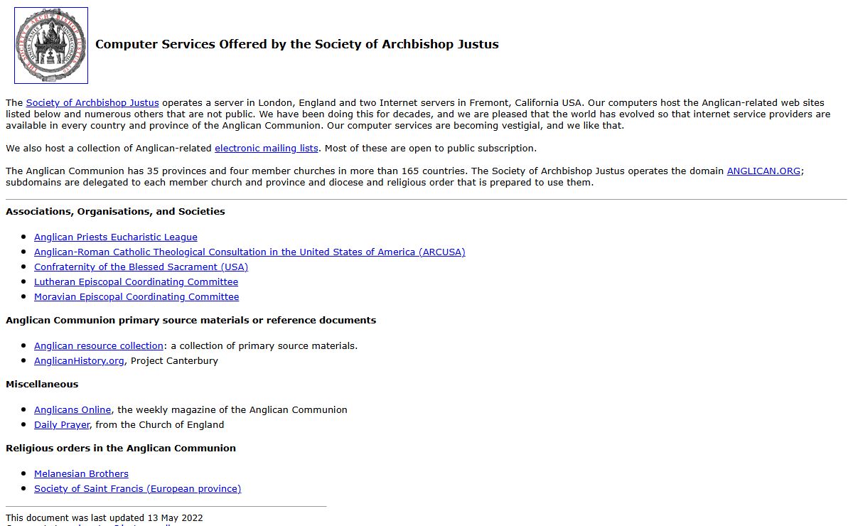 The Society of Archbishop Justus Computer Service