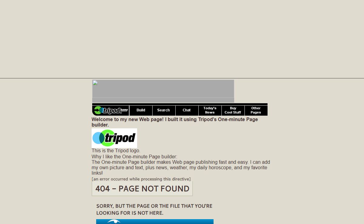 My Tripod One-Minute Page