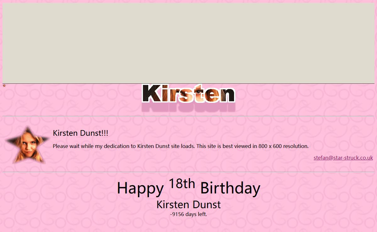 My Dedication To Kirsten Caroline Dunst