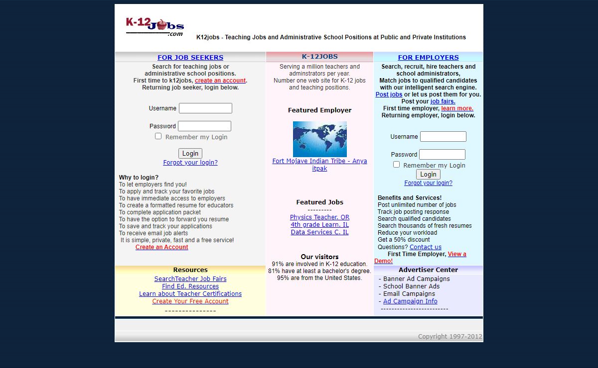 Teaching Jobs and K-12 Positions at Public, Private Schools. Employers Search and Recruit Teachers