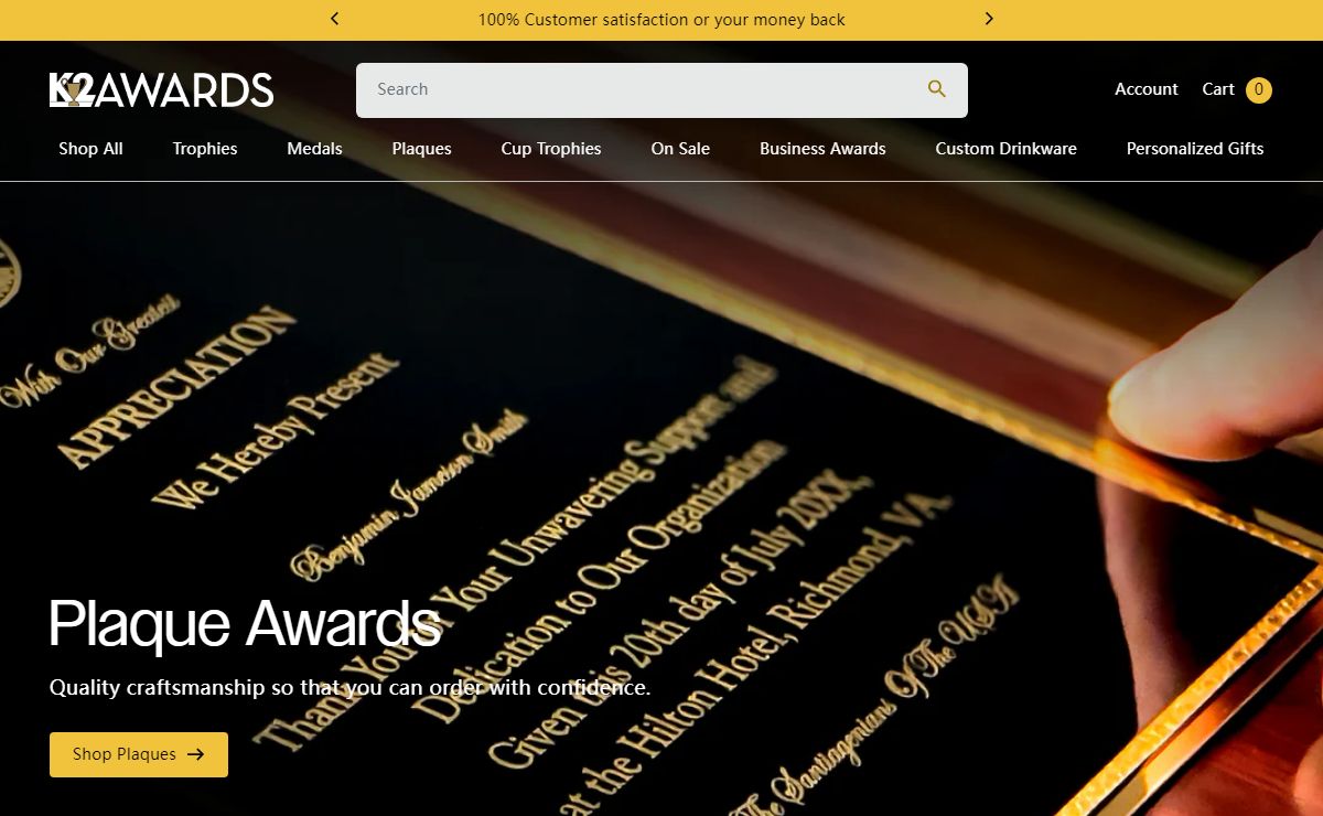 Trophies | Shop Engraved Plaques & Custom Medals Online - K2 Awards
