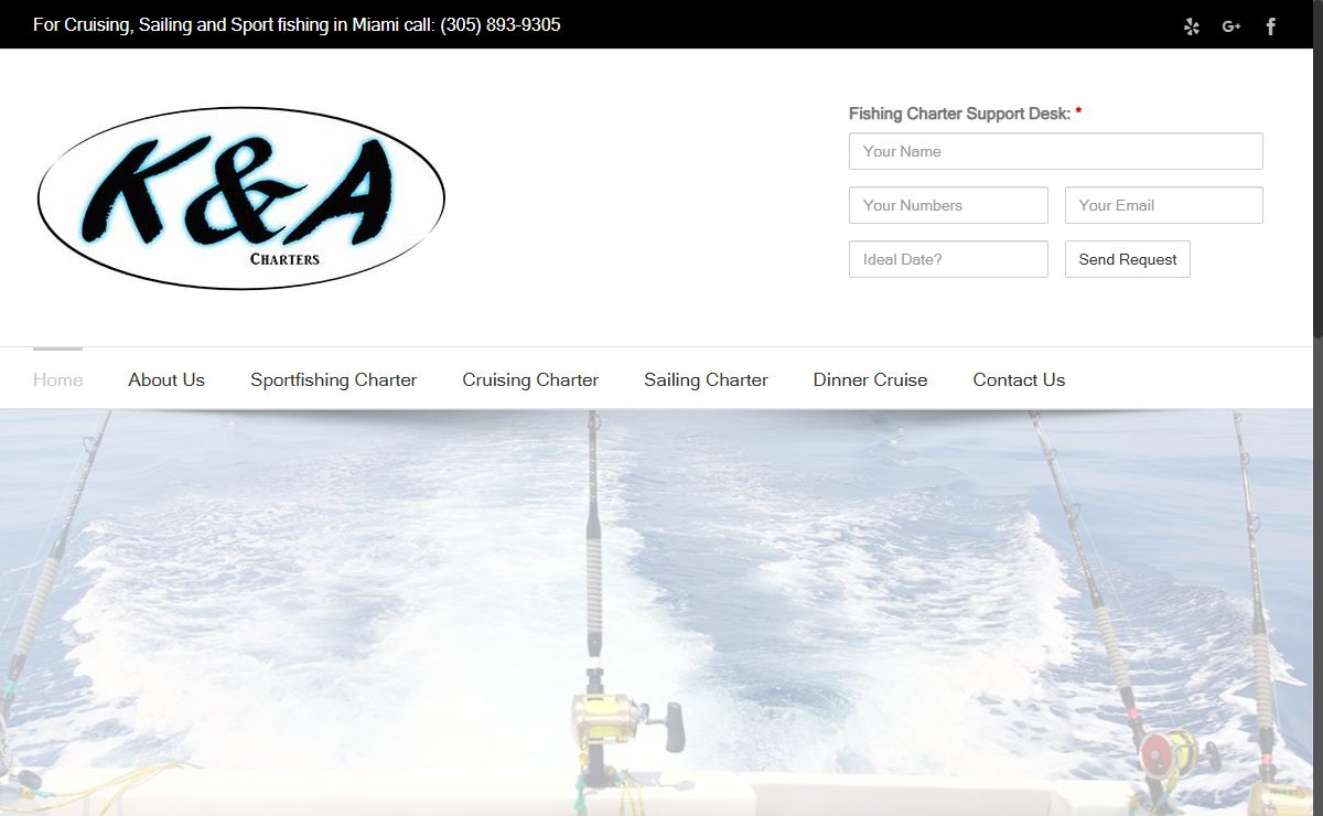 Choose K&A Charters, Inc. for Cruising, Sailing, and Sportfishing in Miami – NOT a WordPress site!