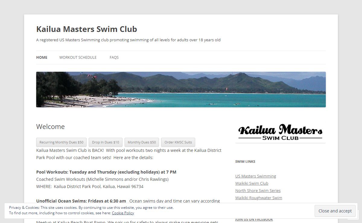 Kailua Masters Swim Club | A registered US Masters Swimming club promoting swimming of all levels for adults over 18 years old