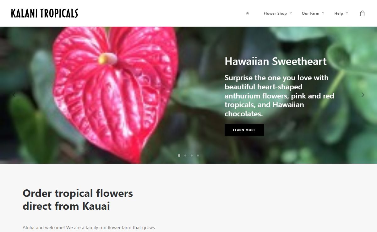 Kalani Tropicals – Order tropical flowers shipped direct from our flower farm on Kauai, Hawaii.