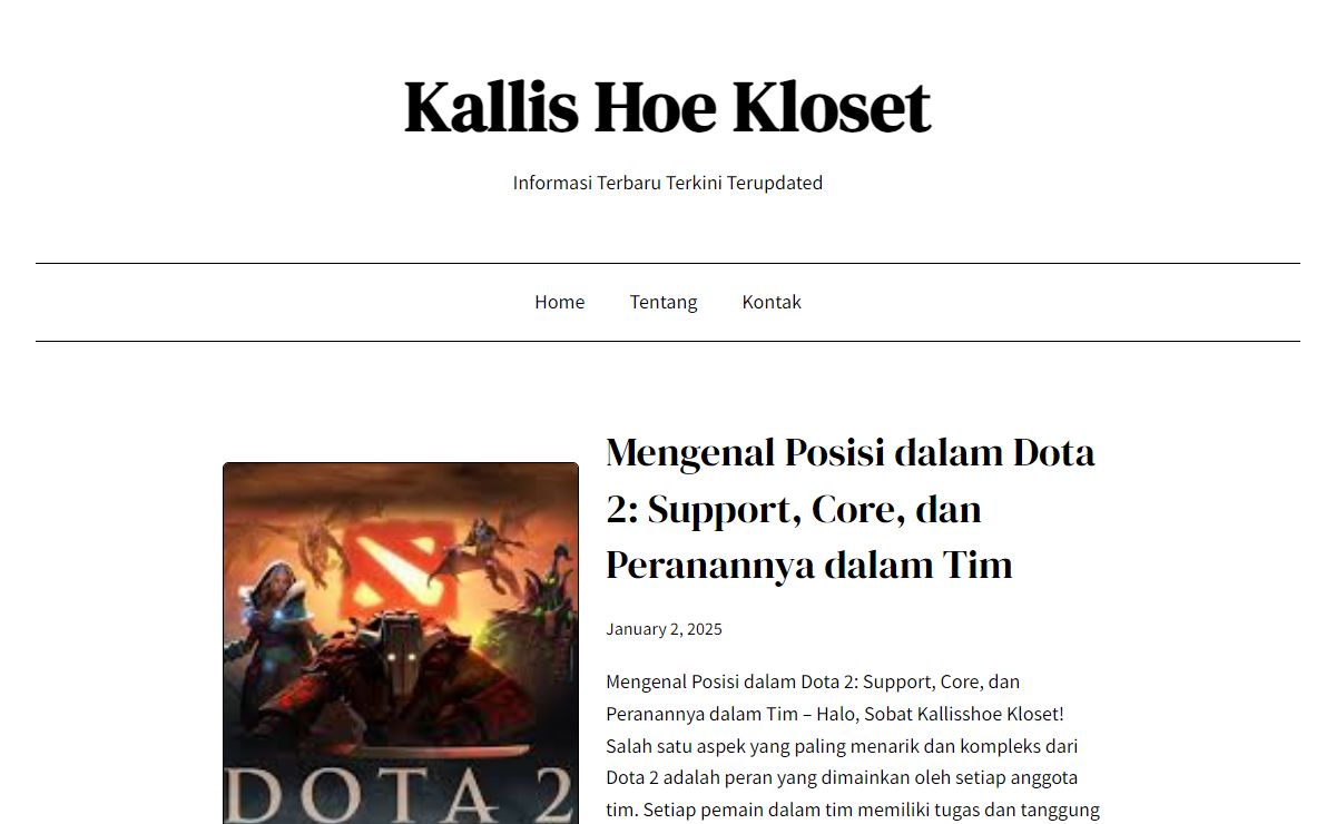 Kallis Hoe Kloset - Informasi Terbaru Terkini Terupdated