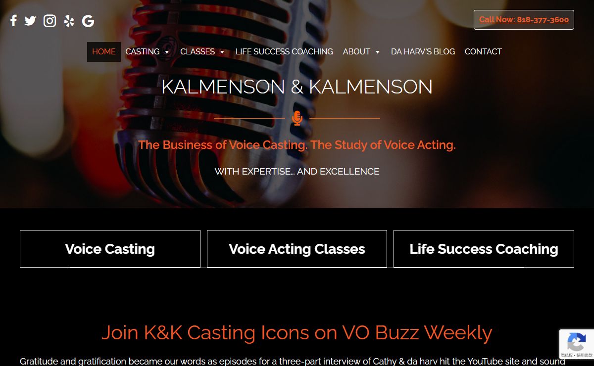 Kalmenson & Kalmenson – The business of voice casting. The study of voice acting.