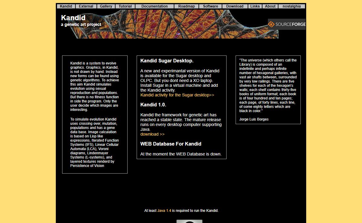 Kandid, a genetic art project,