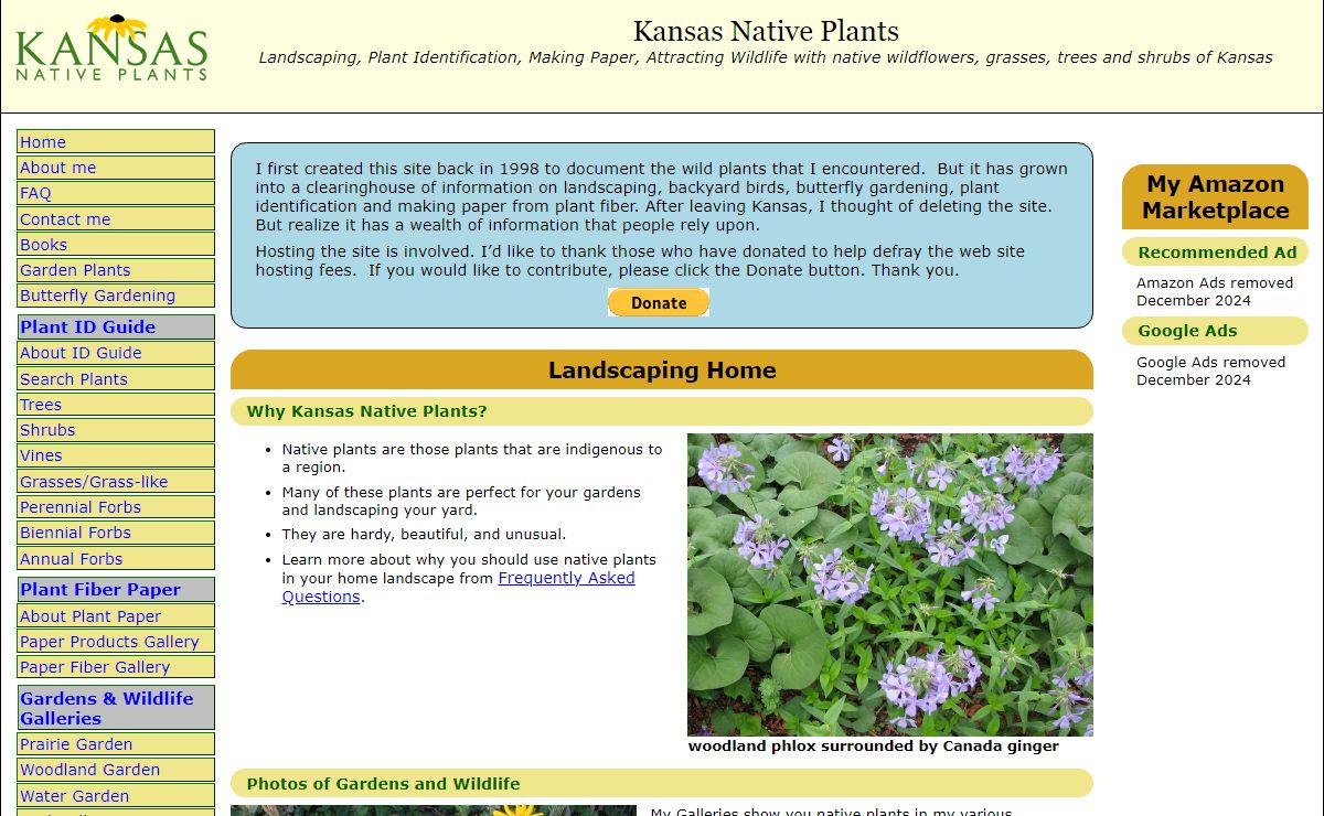 Kansas Native Plants: Landscaping with wildflowers, grasses, trees, and shrubs