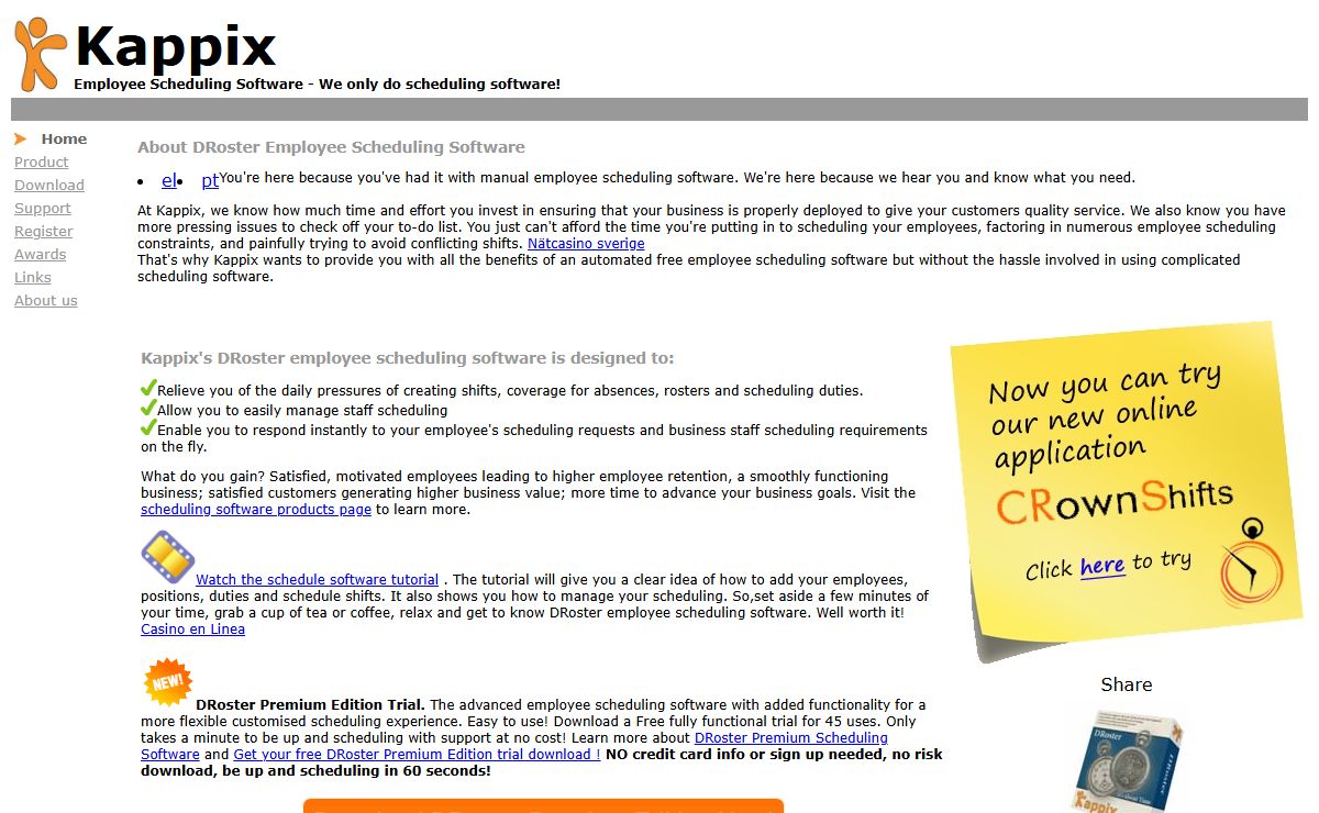 Free Employee Scheduling Software DRoster by Kappix