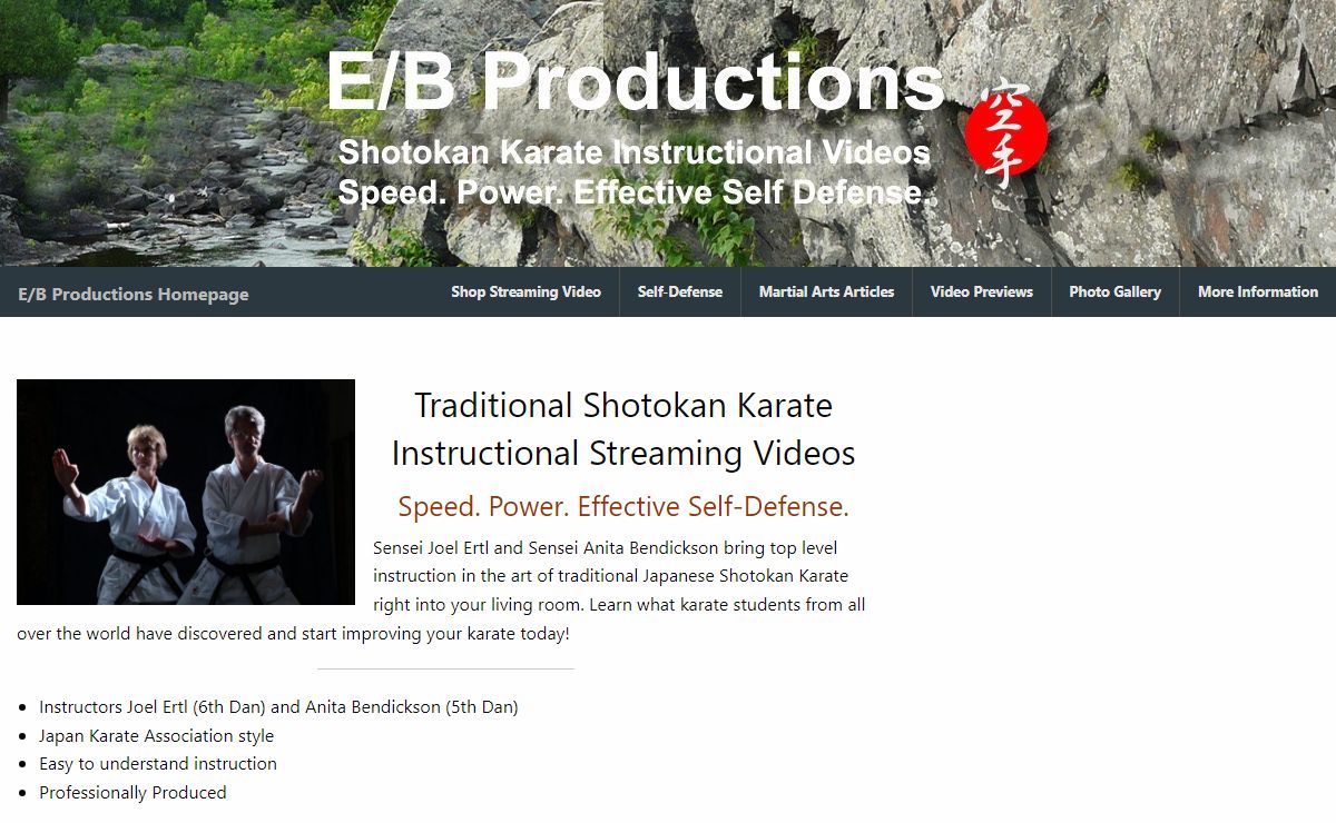 E/B Productions Homepage – Traditional Karate DVD and Streaming video