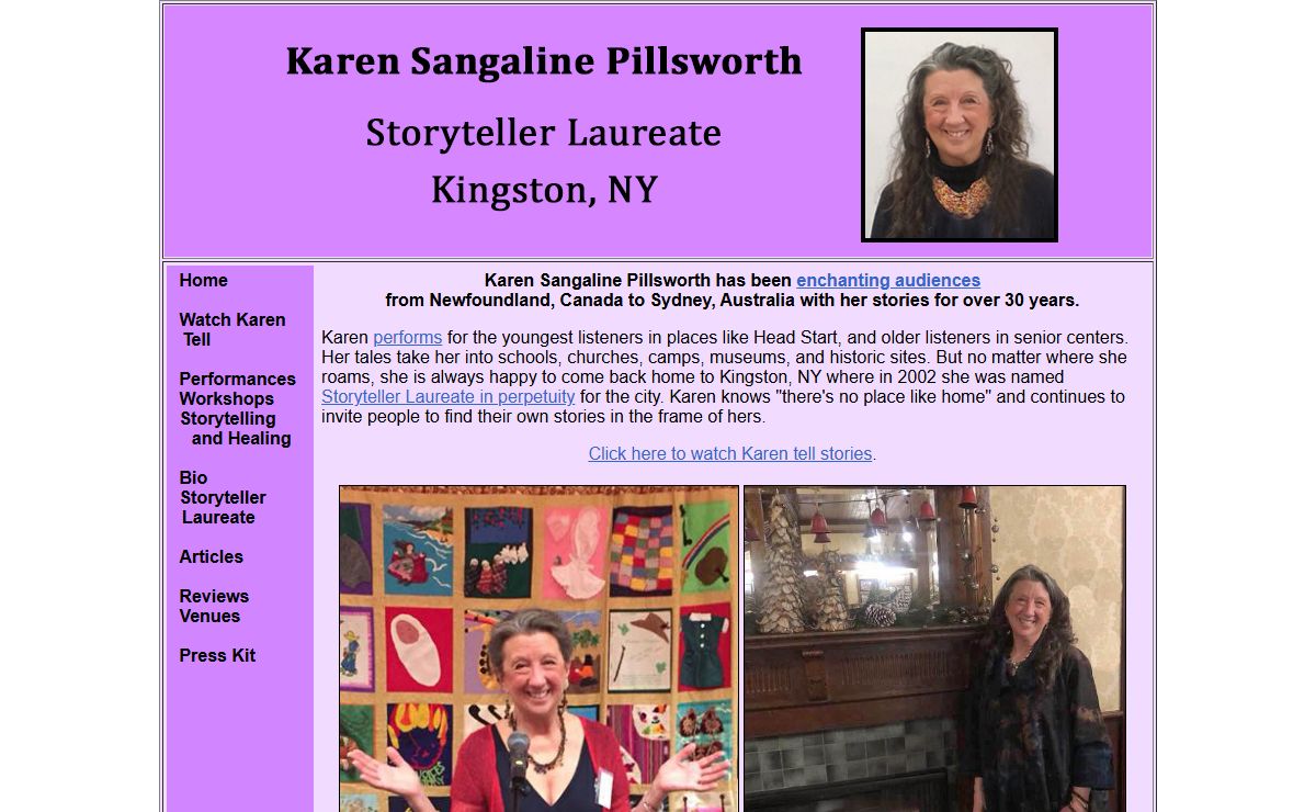 Karen Pillsworth, Storyteller Laureate of Kingston, New York
