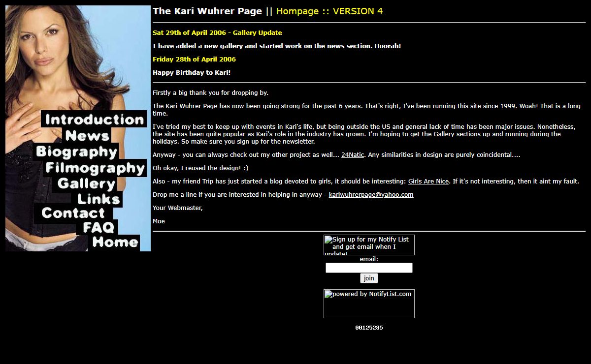 The Kari Wuhrer Page || Homepage