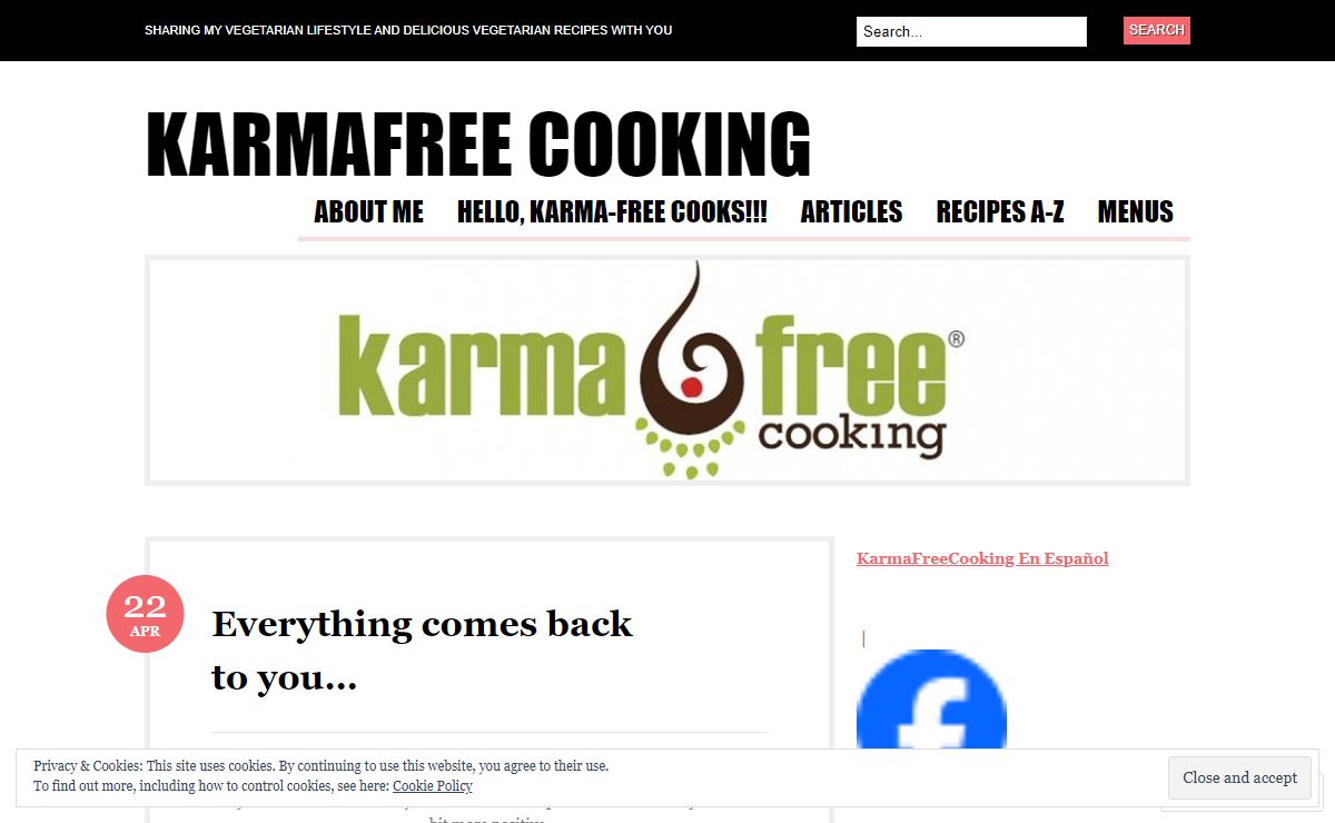 KarmaFree Cooking | Sharing my Vegetarian Lifestyle and Delicious Vegetarian Recipes with You