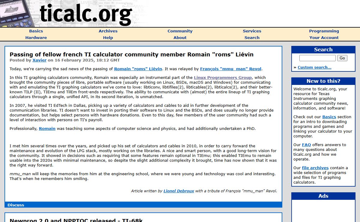 Welcome - ticalc.org