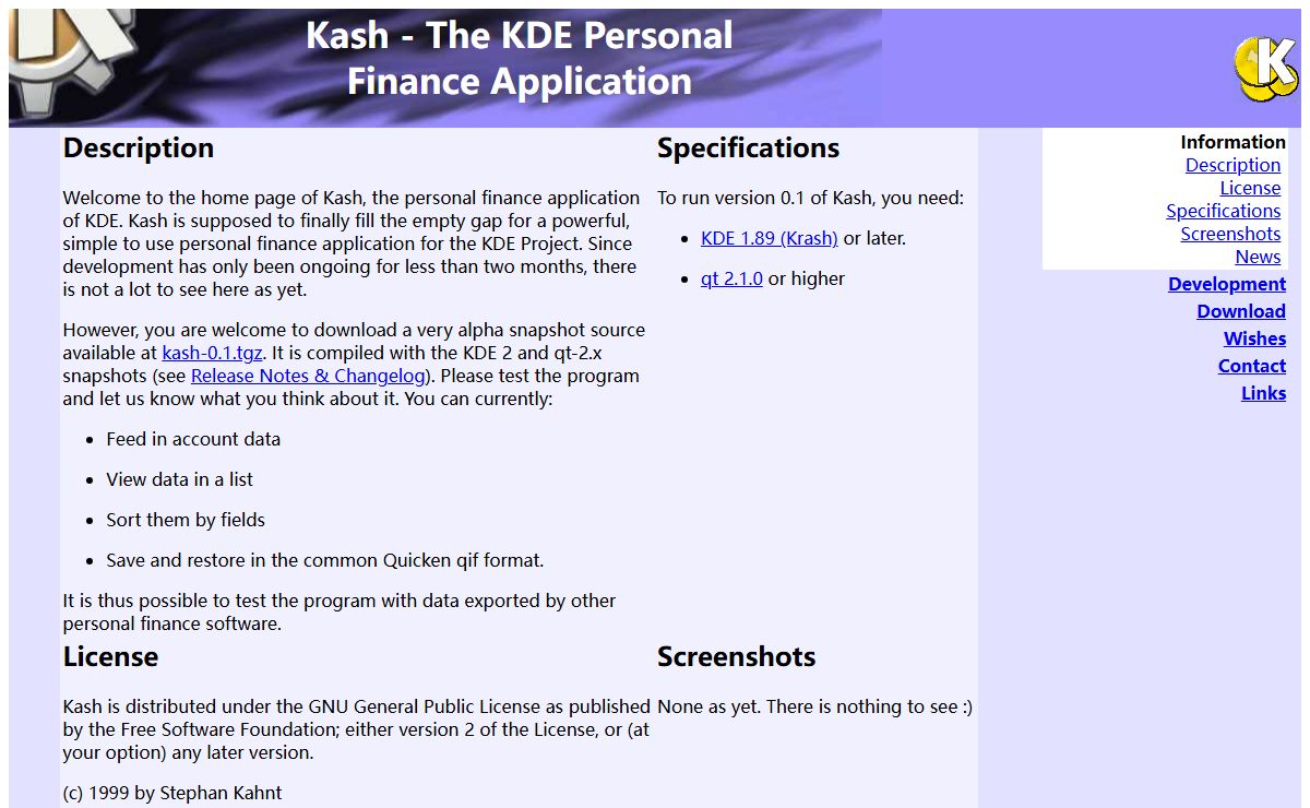 Kash - The KDE Personal Finance Application