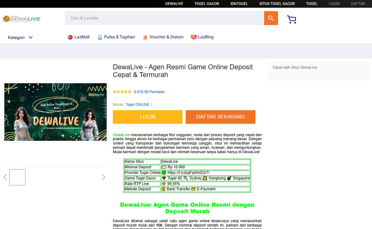 DewaLive - Agen Resmi Game Online Deposit Cepat & Termurah