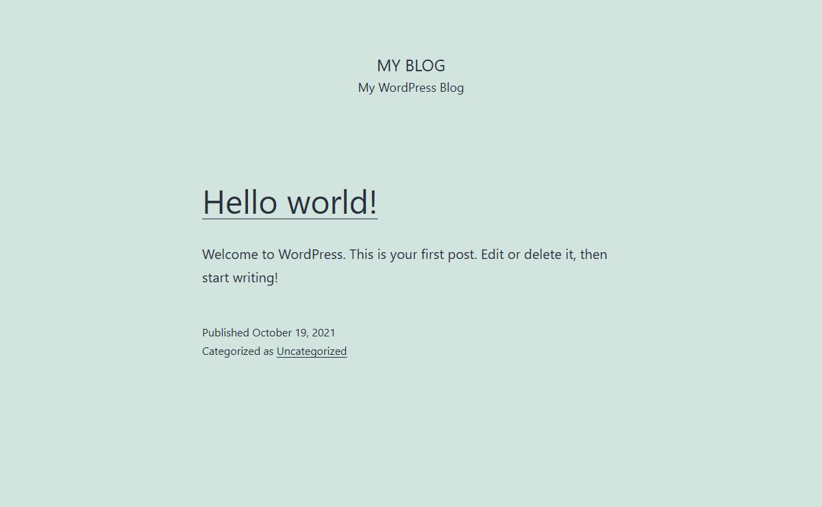 My Blog – My WordPress Blog