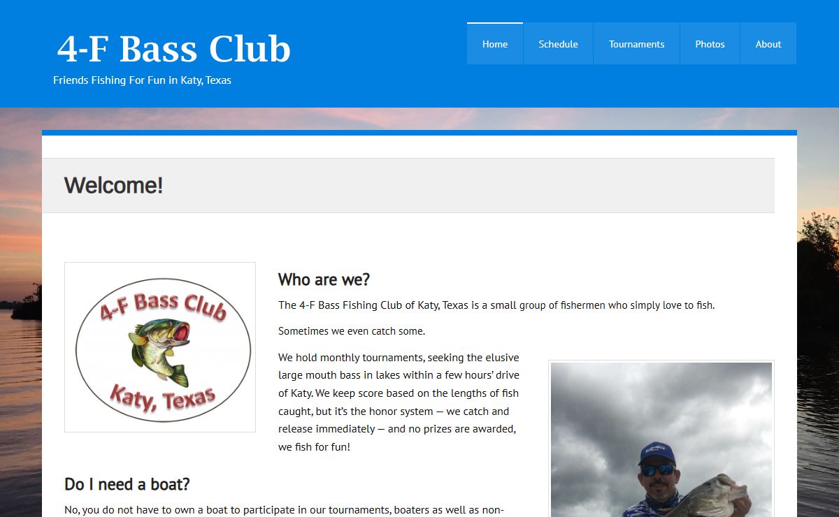 4-F bass fishing club in Katy Texas emphasizes members having fun