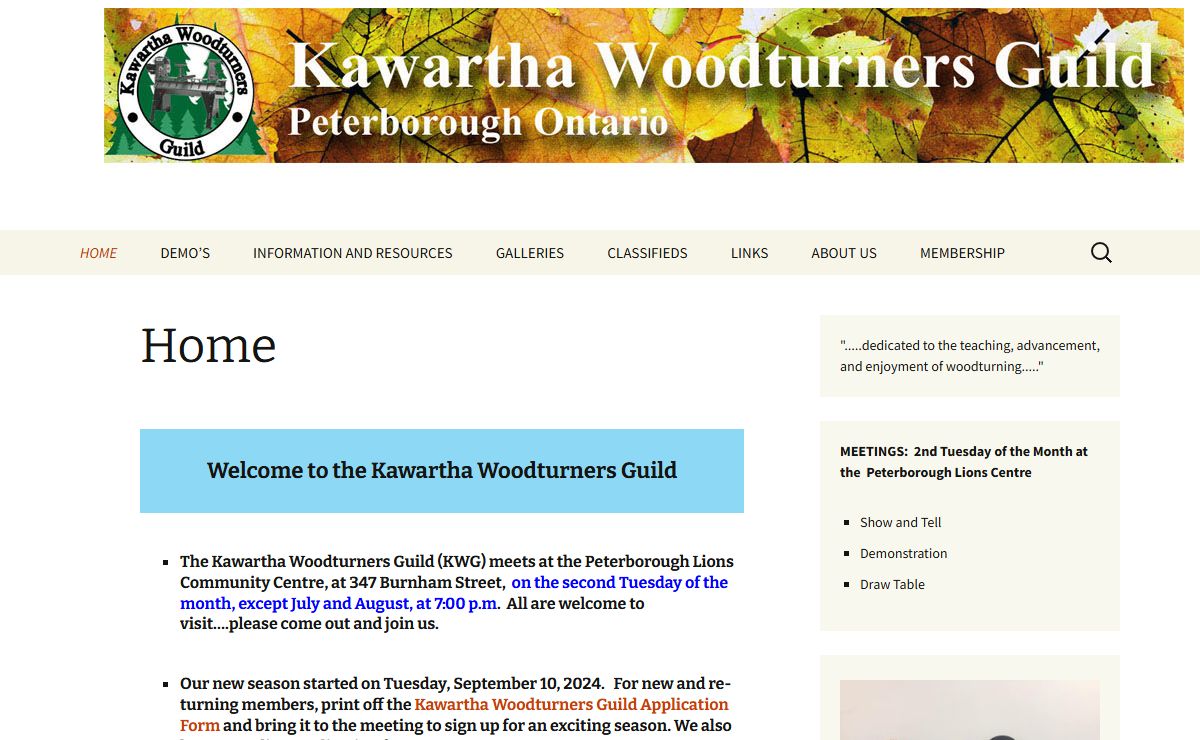 https://kawarthawoodturners.ca | Kawarthawoodturners.ca