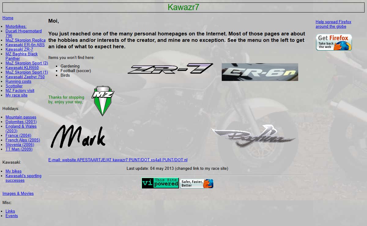 Mark's homepage on xs4all.nl