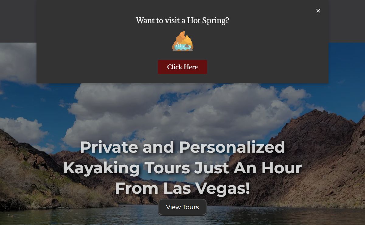 Emerald Cove Kayak Tours Near Las Vegas,NV