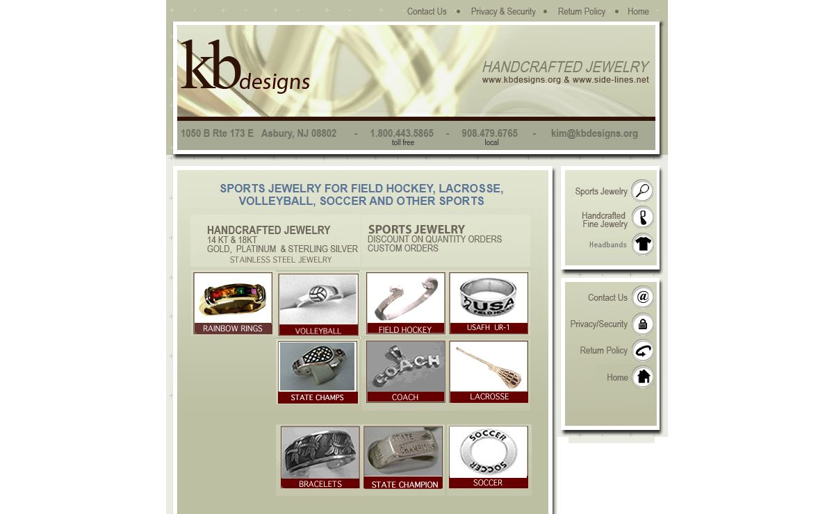 Sports Jewelry for field hockey, lacrosse, volleyball and sports jewelry
